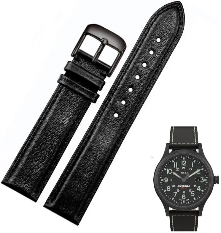 cowhide watchband Leather watch pancreas fiber obscene pine cardinal strap for TIMEX TW4B18500, T49963 T49905 