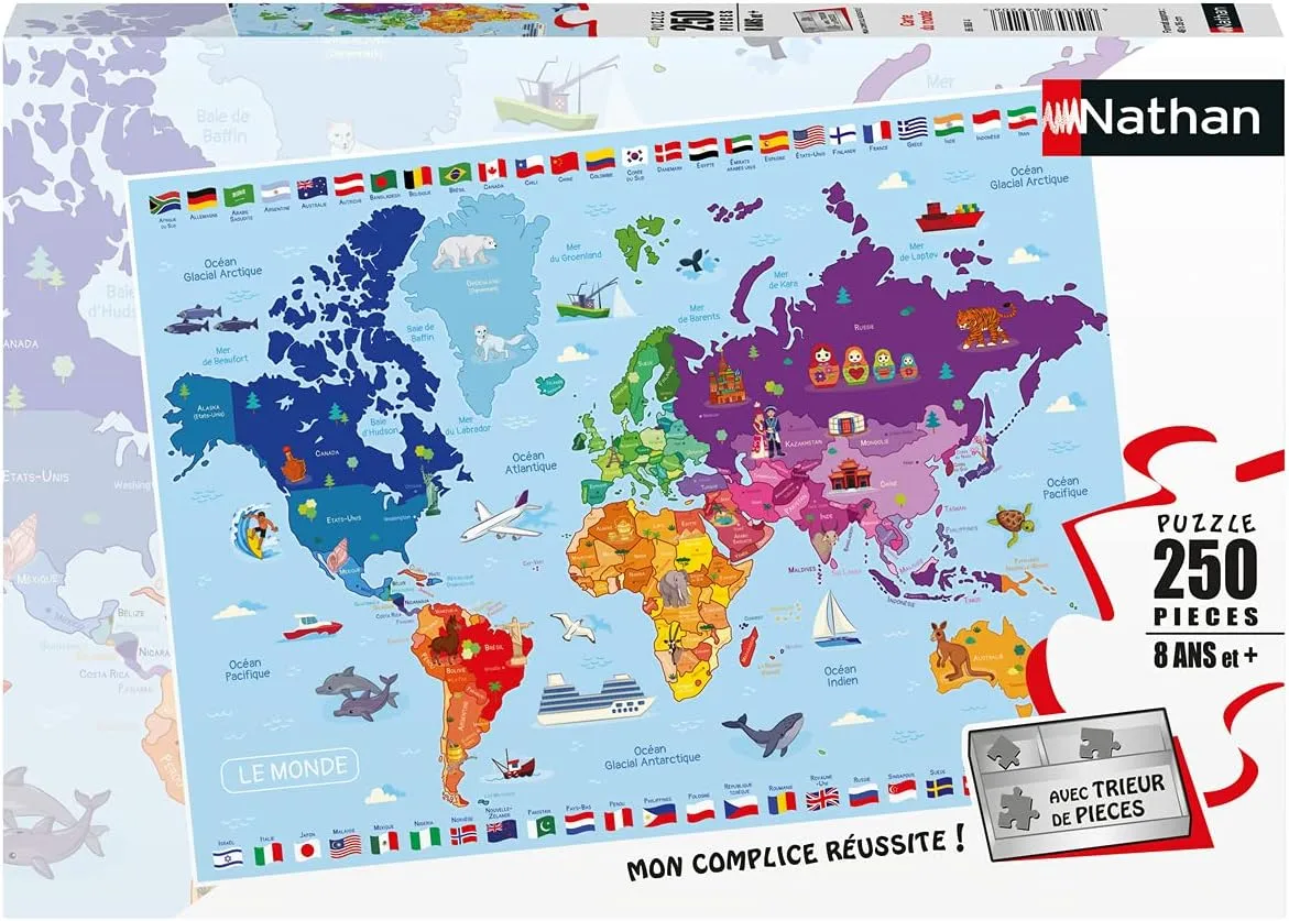 cranial detach du Monde Puzzle for Children 4005556868834 250 Pieces Carte 