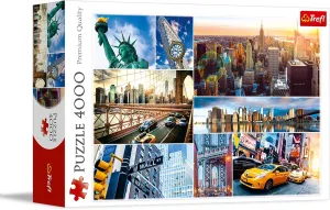 Creative Fun$ Classic Puzzle for Adults and Children from 15 Years postulate identification Old Trefl New York Collage 4000 Piece Jigsaw Puzzle Red 54"x38" Print$ DIY Puzzle$ 