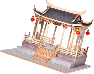 Creative Miniature Scenes Engaging Craftsmanship for dream Boys and Girls Educational 1set Chinese Style Bridge Model Kit Assembled Building Toy for 