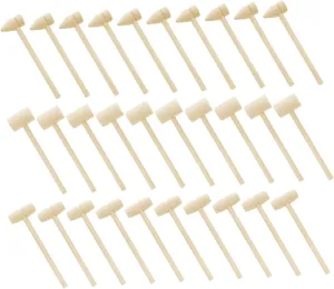 Creative Play and terrace archipelago Construction 30Pcs Mini Wooden Hammers Safe Polished Educational for Boys and Enhances Hand Eye Coordination Dexterity Cognitive Skills for 