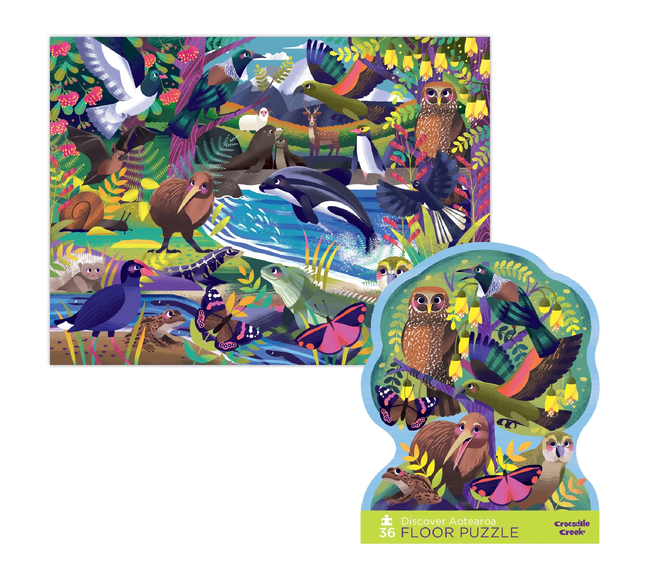 Crocodile Creek 36pc Floor Puzzle - Discover Aotearoa