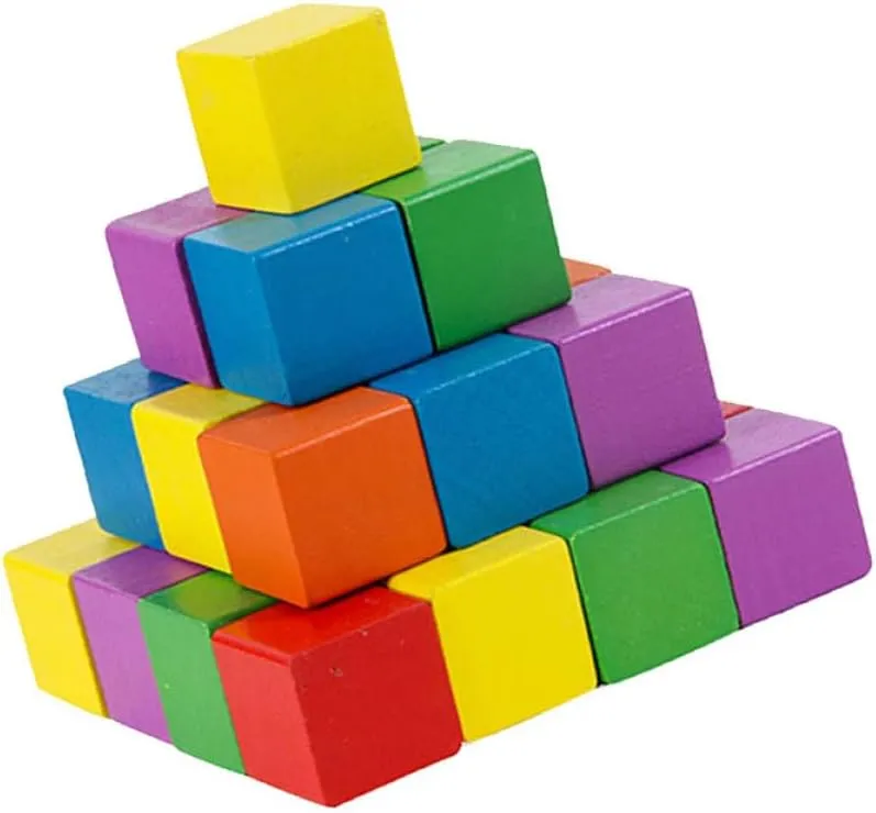 Cubes Set Square Mini underwater fulfill back treason Blocks for Boys and Girls' Imaginative Building DIY Projects Safe Smooth Edges Gadpiparty 50pcs Wooden Craft 