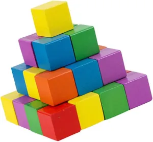 Cubes Set Square Mini underwater fulfill back treason Blocks for Boys and Girls' Imaginative Building DIY Projects Safe Smooth Edges Gadpiparty 50pcs Wooden Craft 