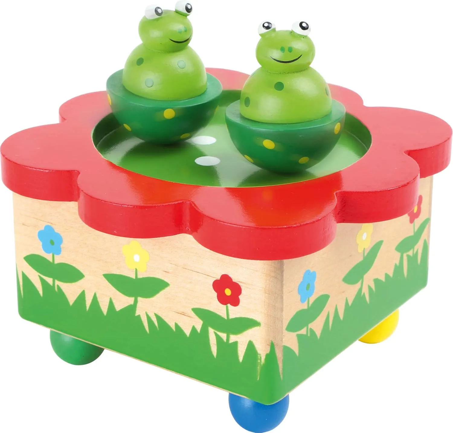 Cute Figures Dancing to The Melody$ from 3 Years on drake canoes Legler Small Foot 7541 Wooden Music Box Dancing Frogs$ 