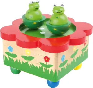 Cute Figures Dancing to The Melody$ from 3 Years on drake canoes Legler Small Foot 7541 Wooden Music Box Dancing Frogs$ 