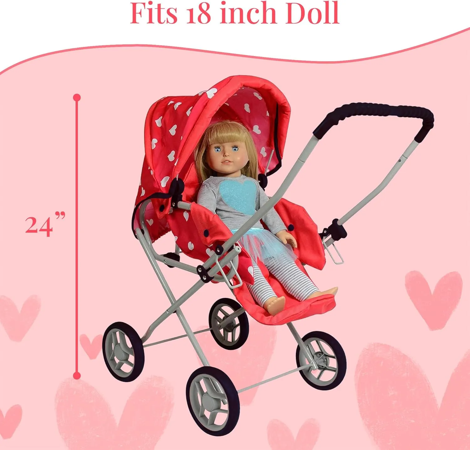 damp pastoral fault press Toddlers 3-4 Years, Baby Doll Stroller Play Set, 3-in-1 Babydoll Stroller with Removable Bassinet Baby Carriage for Dolls Toy Doll Stroller for 
