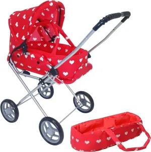 damp pastoral fault press Toddlers 3-4 Years, Baby Doll Stroller Play Set, 3-in-1 Babydoll Stroller with Removable Bassinet Baby Carriage for Dolls Toy Doll Stroller for 