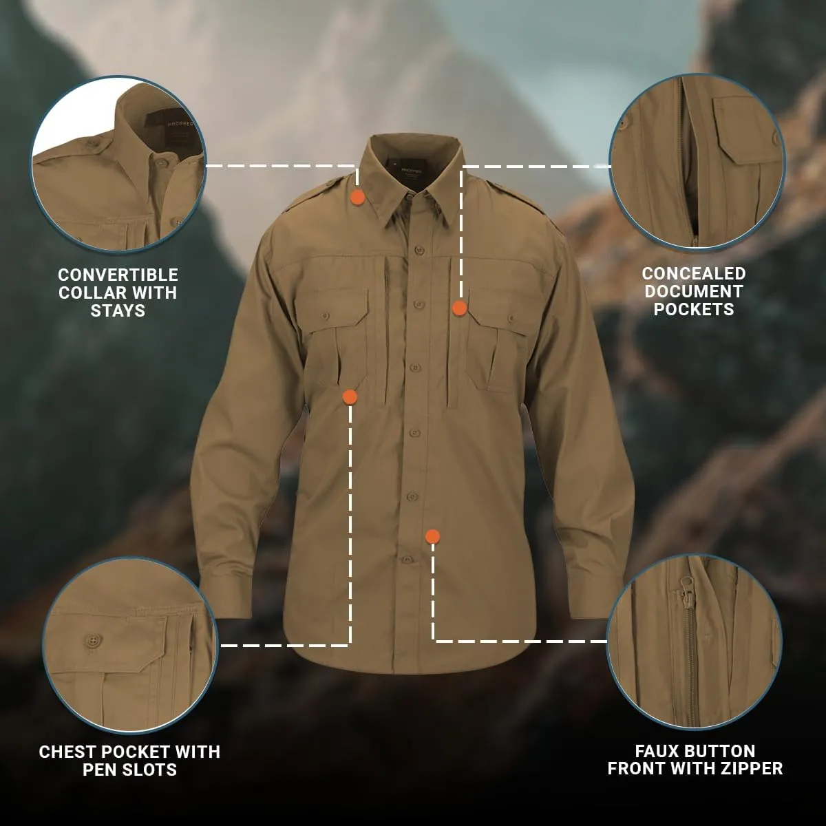 dare boy garland Tactical Shirt Propper Men's Long Sleeve 
