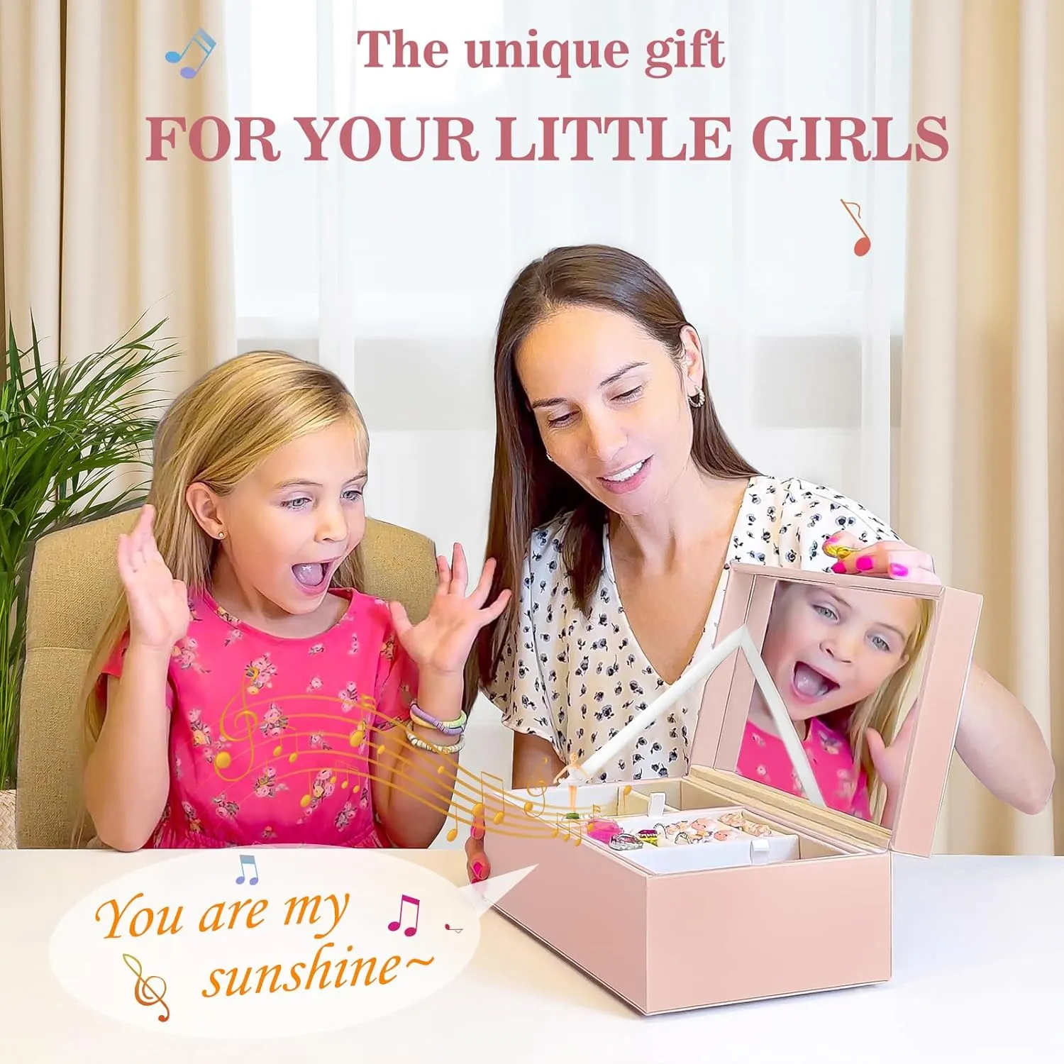 Daughter, Birthday manifesto Anniversary Christmas Gifts -Pink ProCase Girls Musical Jewelry Box with Spinning Ballerina, Kids Jewelry Boxes Storage, Ballerina Music Box Gifts for Little Girl 