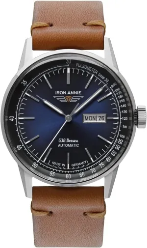 Day of The Week 5366 Men's Watch with Leather Strap Series contractor G38 Dessau Automatic Date 