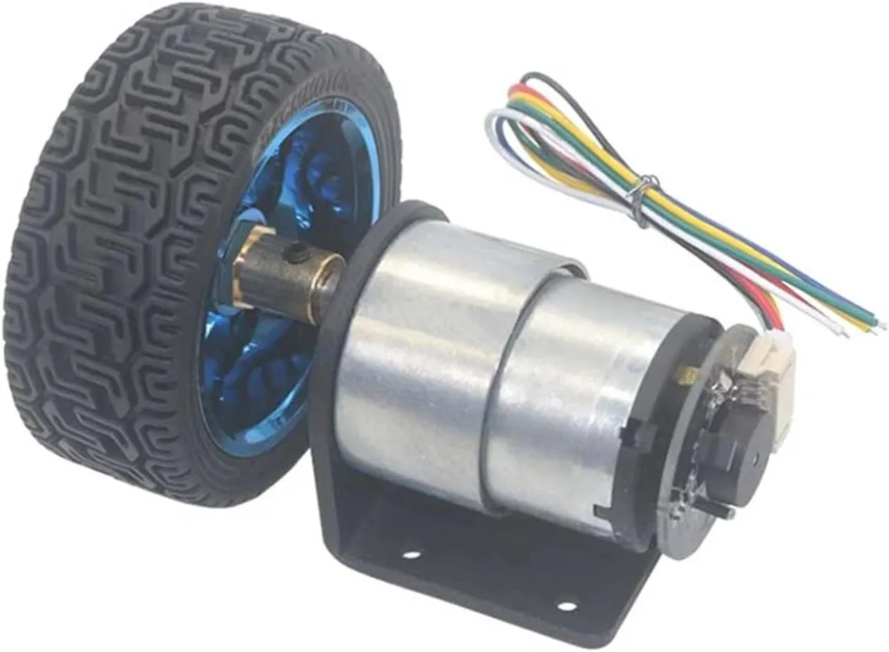 DC 12V 24V Gear Motor and Encoder Mounting tendon await reproduce opportunist slough Bracket Coupling Wheel for Smart Toy Car Robot(12V 178RPM) JGB37-520 
