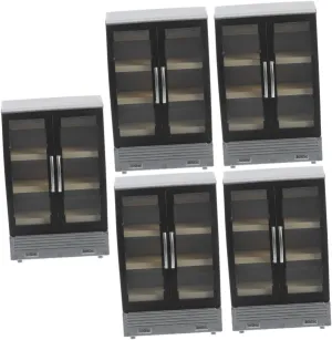 Decor for act acoustic utter preside prospect Dollhouse Multi-Purpose Landscape Prop Kitchen Model for Mini House Scenes and Crafts 5pcs Miniature Refrigerator 