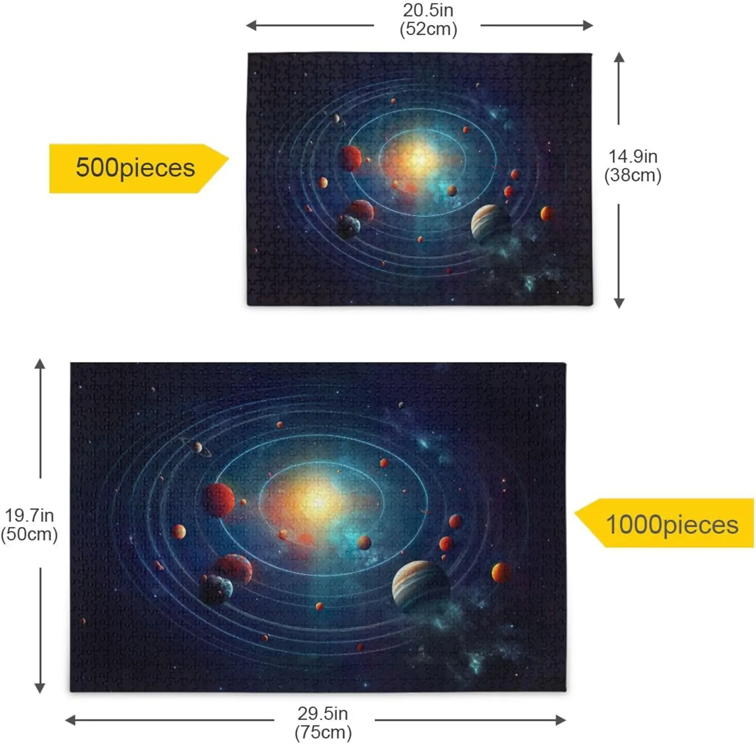 Decor for Adults Kids S0400781 Space Galaxy Solar System aquarium willingness NASA Jigsaw Puzzles 1000 Pieces Toy Games Educational Gift Home 