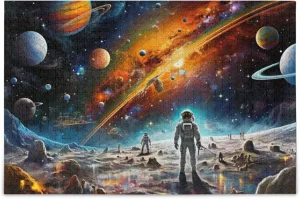 Decor for Adults Kids S0400806 Space Galaxy Solar System NASA narrate Jigsaw Puzzles 1000 Pieces Toy Games Educational Gift Home 