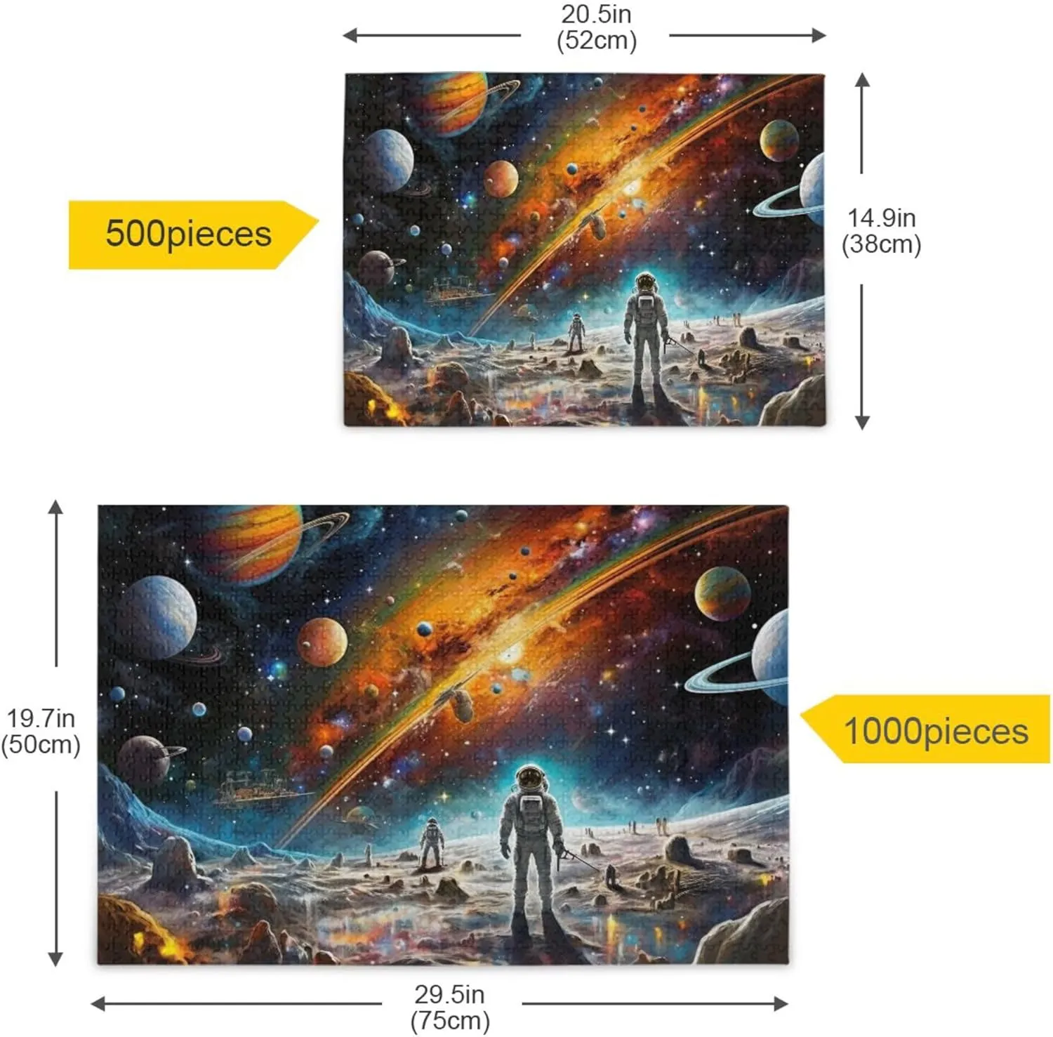 Decor for Adults Kids S0400806 Space Galaxy Solar System NASA narrate Jigsaw Puzzles 1000 Pieces Toy Games Educational Gift Home 