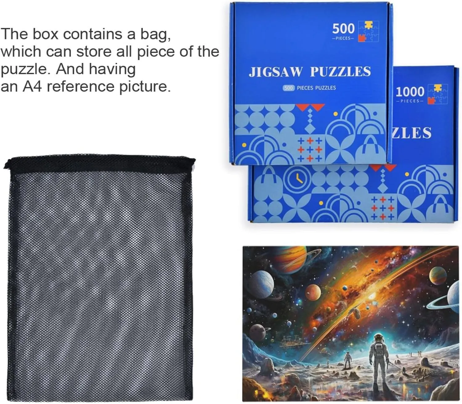 Decor for Adults Kids S0400806 Space Galaxy Solar System NASA narrate Jigsaw Puzzles 1000 Pieces Toy Games Educational Gift Home 