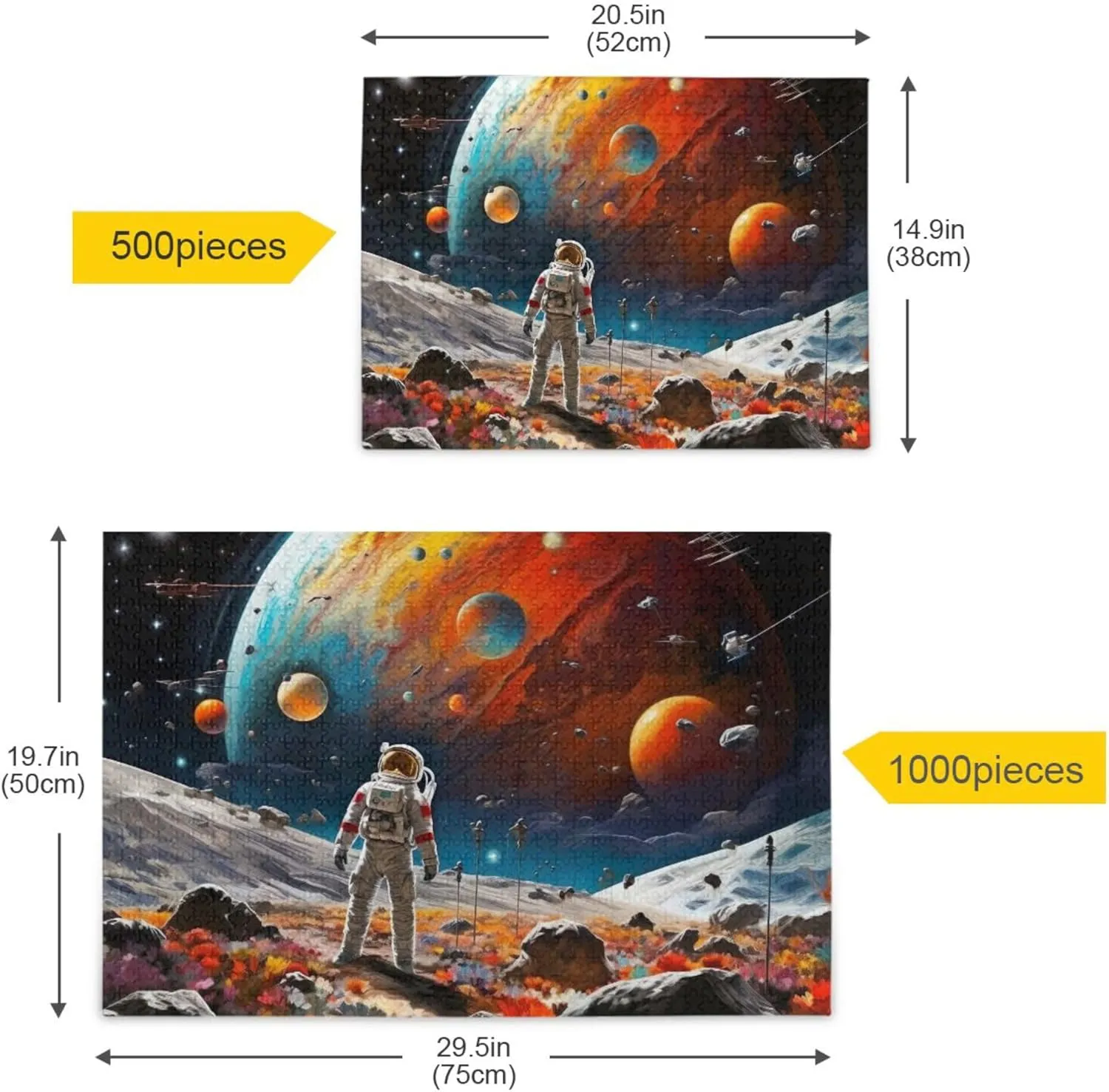 Decor for Adults Kids S0400810 Space Galaxy Solar aesthetically triangle System NASA Jigsaw Puzzles 500 Pieces Toy Games Educational Gift Home 