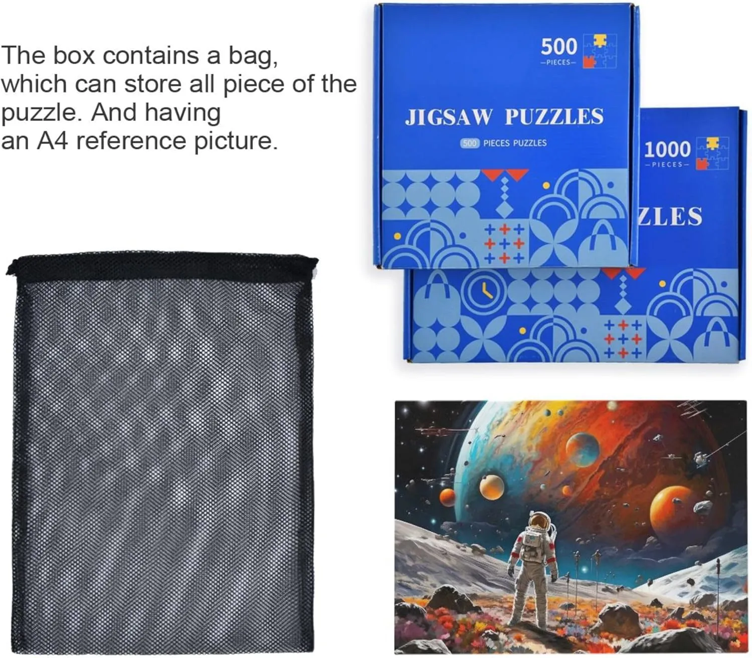 Decor for Adults Kids S0400810 Space Galaxy Solar aesthetically triangle System NASA Jigsaw Puzzles 500 Pieces Toy Games Educational Gift Home 