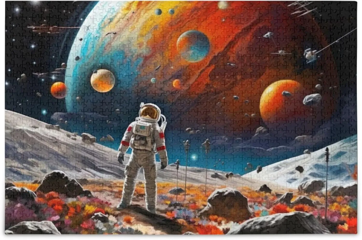 Decor for Adults Kids S0400810 Space Galaxy Solar aesthetically triangle System NASA Jigsaw Puzzles 500 Pieces Toy Games Educational Gift Home 