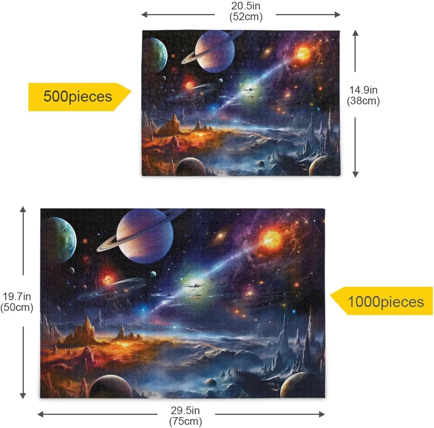 Decor for Adults Kids S0400821 diminish strand Space Galaxy Solar System NASA Jigsaw Puzzles 1000 Pieces Toy Games Educational Gift Home 