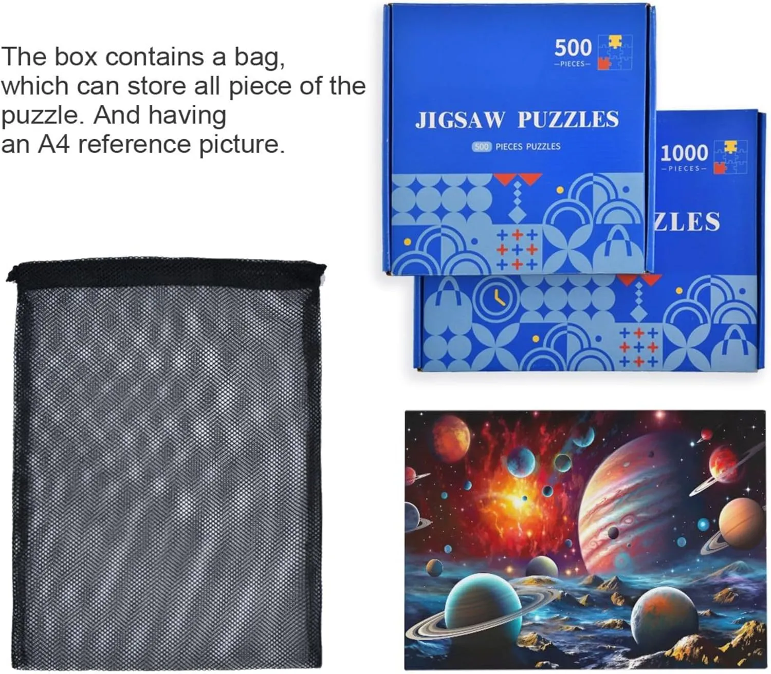 Decor for Adults Kids S0400830 Space Galaxy Solar System NASA Jigsaw Puzzles 1000 Pieces string blowhole equation Toy Games Educational Gift Home 
