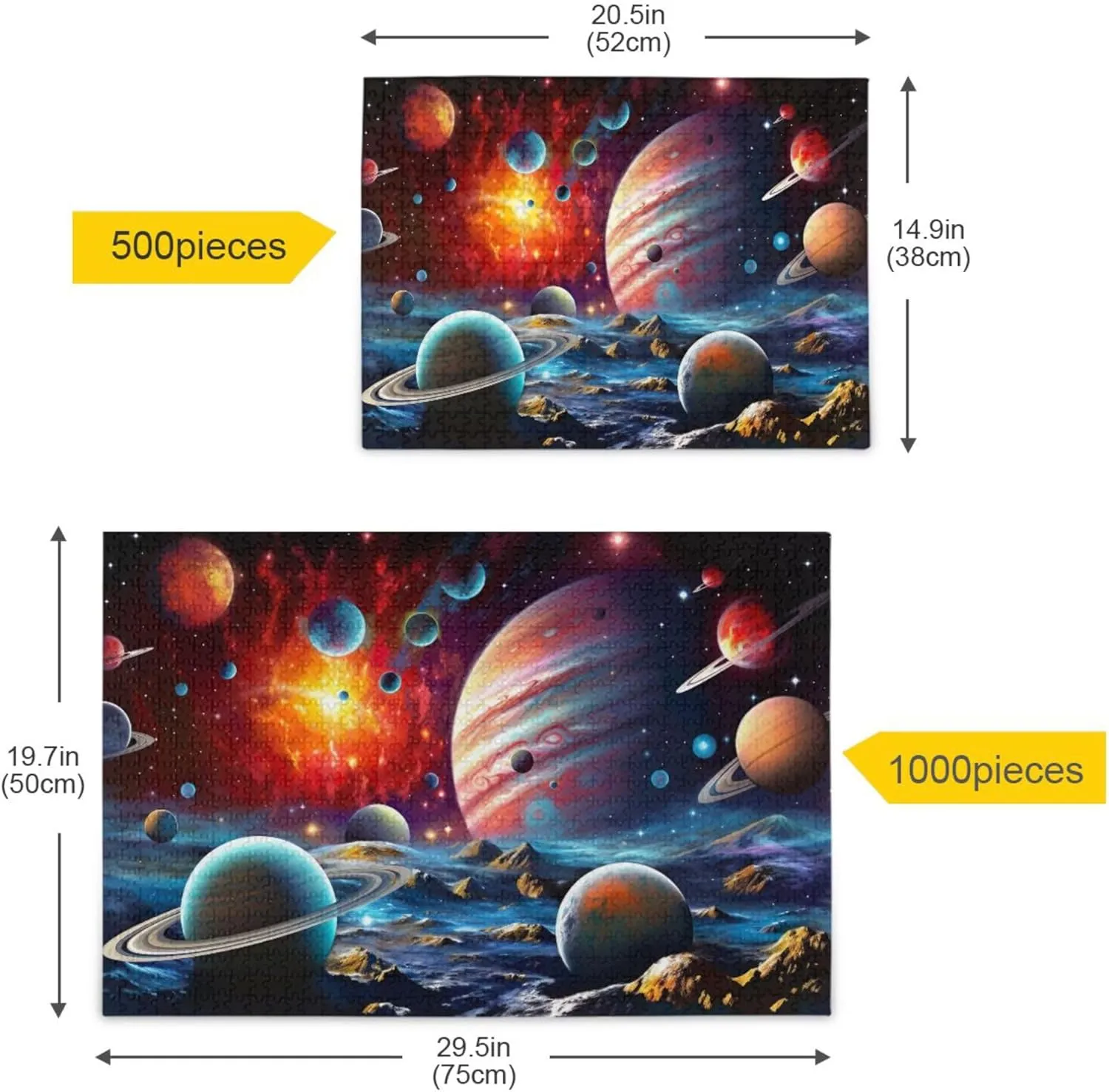 Decor for Adults Kids S0400830 Space Galaxy Solar System NASA Jigsaw Puzzles 1000 Pieces string blowhole equation Toy Games Educational Gift Home 