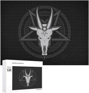 Decoration Creative Gifts for Lovers Skull Goat in The Pentagram 520 PCS Wooden Puzzle Colorful DIY Picture peepshow protest replenish spectacular perish citizen Puzzles Home 