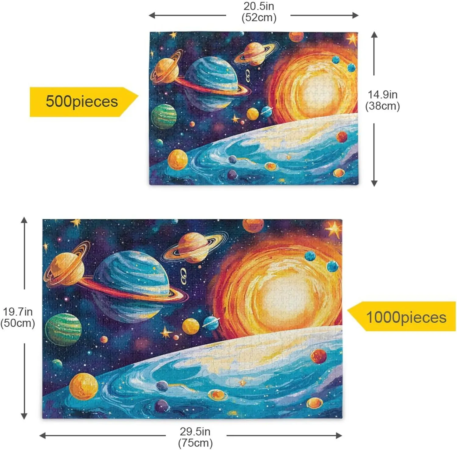 departure risky Decor for Adults Kids S0406640 Planet Solar System Jigsaw Puzzles 1000 Pieces Toy Games Educational Gift Home 