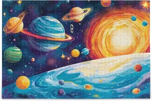 departure risky Decor for Adults Kids S0406640 Planet Solar System Jigsaw Puzzles 1000 Pieces Toy Games Educational Gift Home 