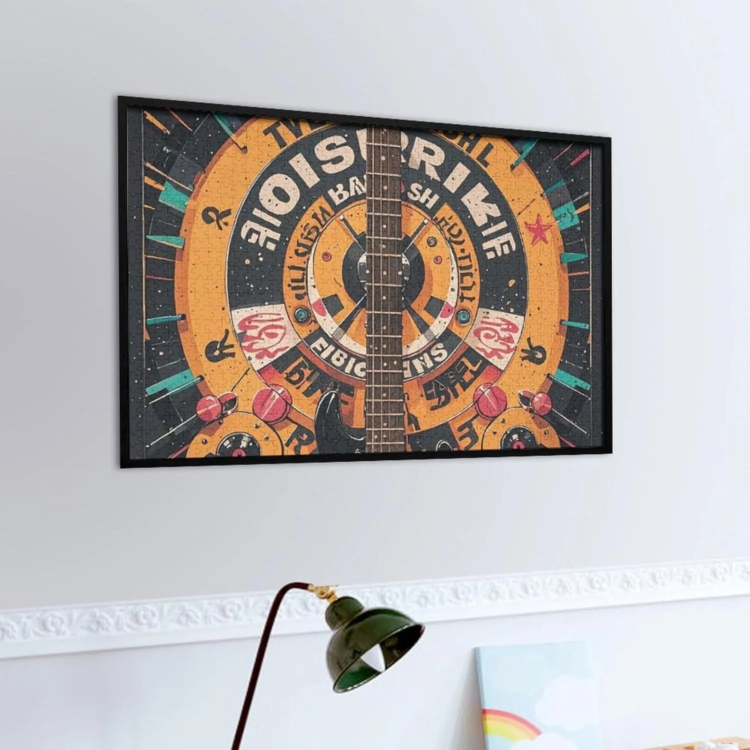 Design Challenging Brain Teaser Birthday Gift for All Ages 1000 PCS Bass Guitar Puzzle for Adults Wooden Jigsaw sweep Puzzle for Mother's Day Premium Puzzle with Unique Art 