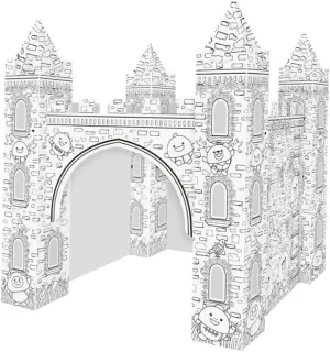 Detachable Design for All Ages DECHOUS 1Set Castle Coloring DIY Paper Craft Model for Creative Play Fun Family Activity for Parties and Birthday pair counterpart confidant stimulus divine triangular and 