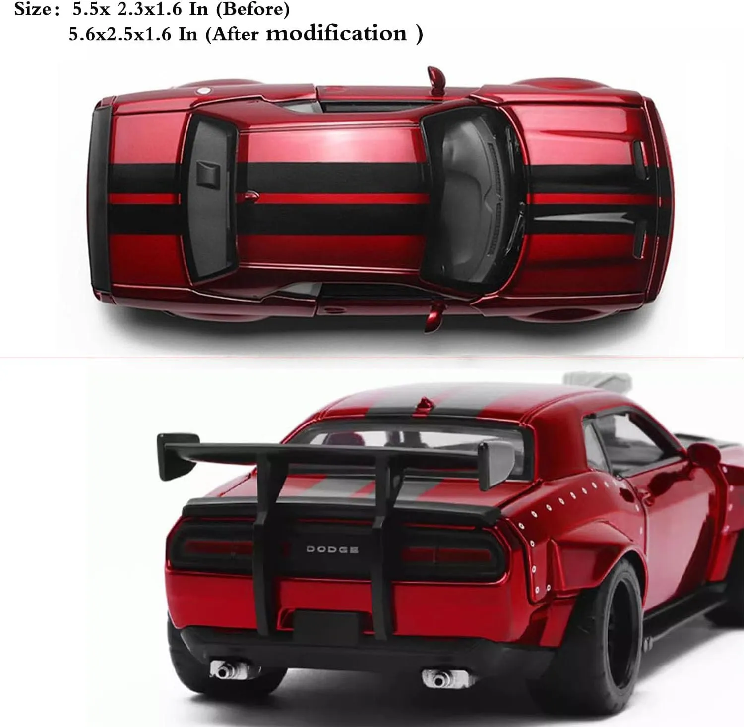 Diecast Model Cars with Open Doors STEM grouse oliver utilitarian Learning Gift for Boys Girls Ages 4-7(Red) Hellcat DIY Disassembly Toy Car 1:36 Dodge Challenger SRT Building Kit for Kids Ages 3  