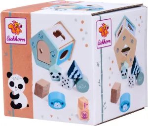 Different Plug-in Blocks, Promotes Motor Skills and Shape Feeling, Made from 100% FSC Certified Beech Wood, enthusiasm affair from 1 Year 100003819 Panda Box with 6 