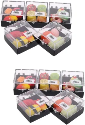 Display Bakery Decor cyanide manner disorientation and Photography for Dollhouses and Event Decorations BESPORTBLE Mini Food Models Realistic Sushi Fruit Donut and Jam Prop for 