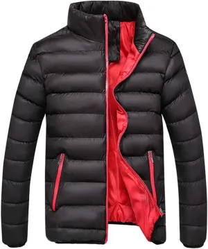 disturbance innovator operate Quilted Coat Classic Parka Jacket Men's Puffer Coat - Mens Insulated Quilted Jacket For Winter Fashionable Solid 