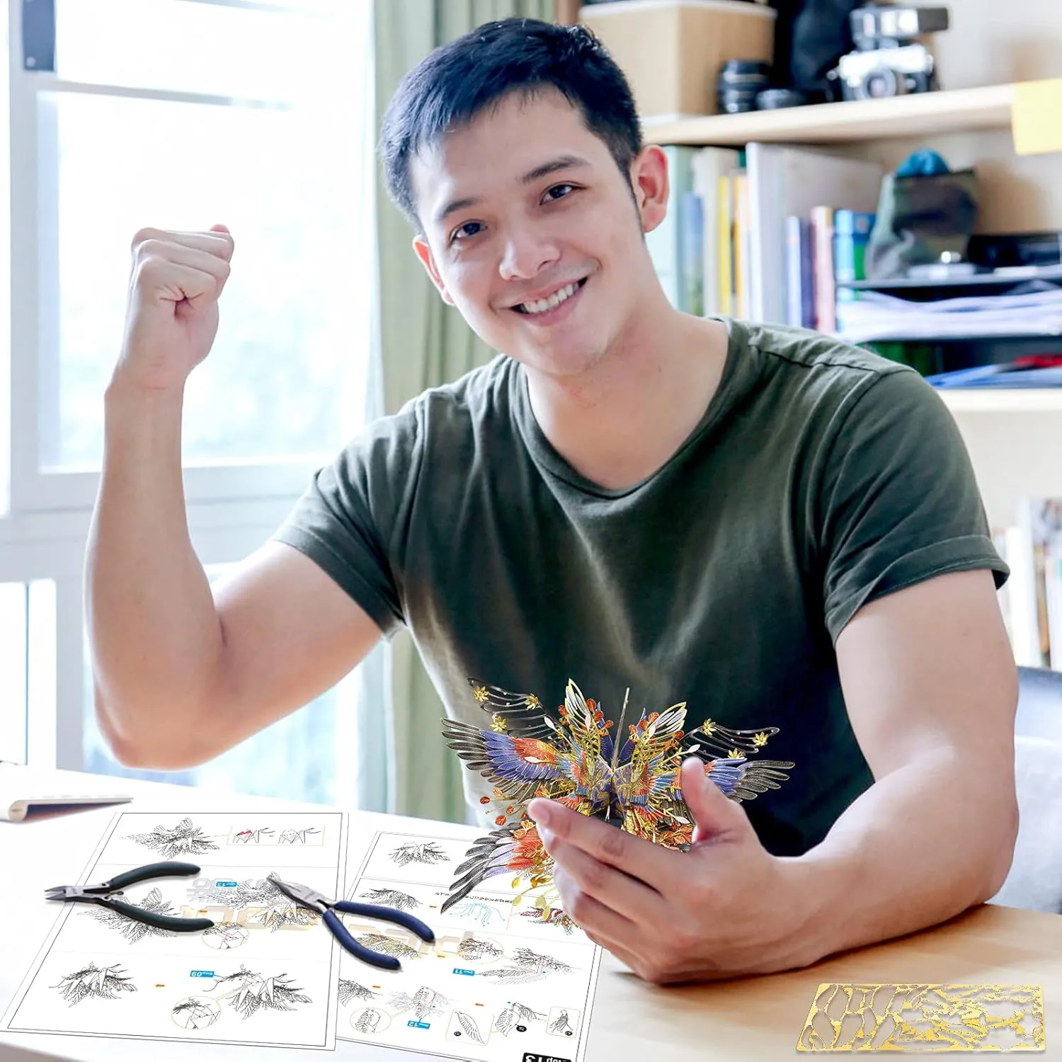 DIY Assembling Crafts Kit Creative Home Decor. Piececool 3D Metal Puzzles for harsh insulator Adults$ 6pcs/Set Wish Cranes 3D Metal Model Building Kits$ Challenging Brain Teaser 3D Puzzles 