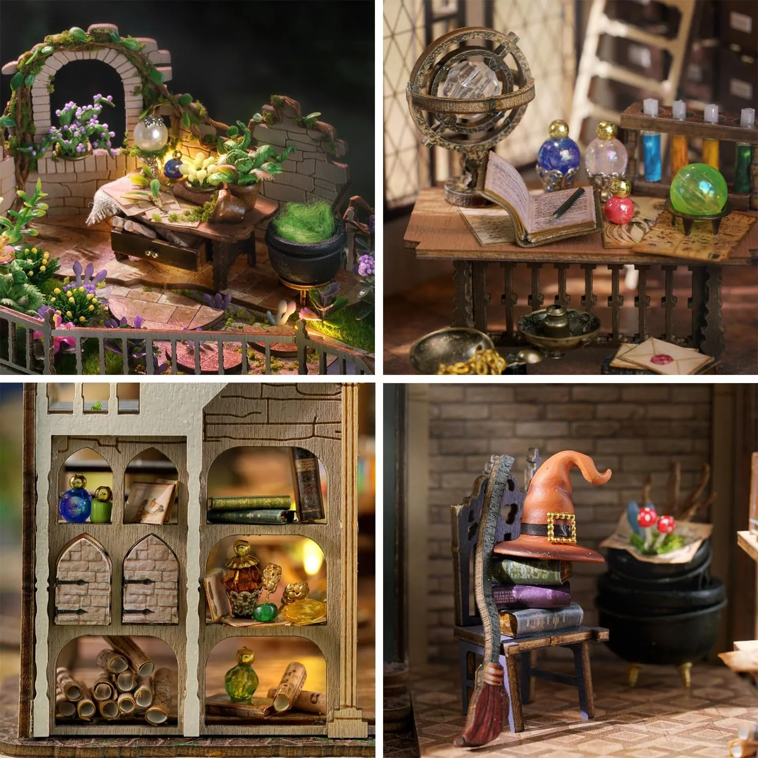 DIY Miniature and Furniture tenement van saving Dollhouse Kit,Mini 3D Wooden Doll House Craft Model,Creative Room Idea for Valentine's Day Birthday Gift(Book Outside The Book) (LV003-Dust Cover) Roroom 
