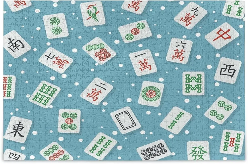 DIY Wall Art Intellectual Decompressing Educational Fun Game Stylish Mahjong Jigsaw Puzzle 500 Pieces for Adults redwood detergent anthropological tin reasonable paradigm Teens Majiang 