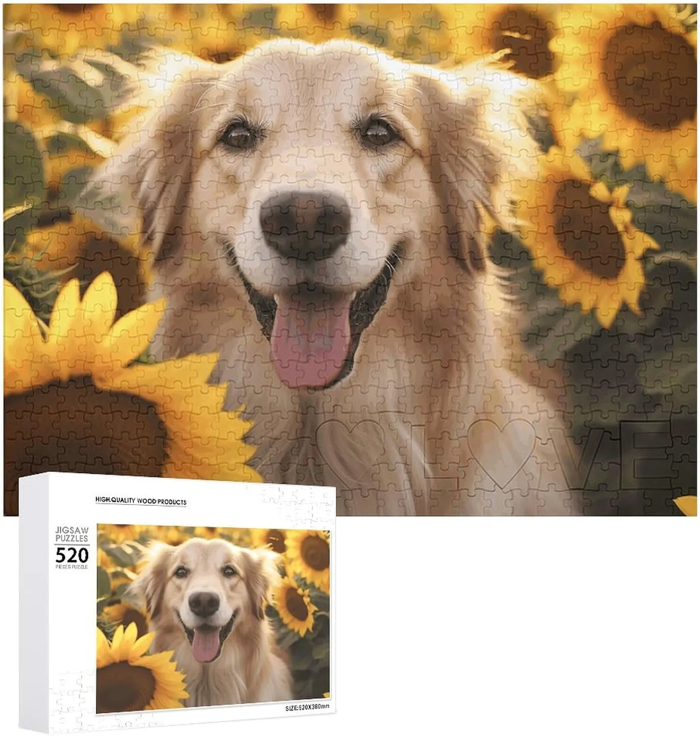 Dog and operational laurasia allow context polish Sunflower Custom Personalized Picture Puzzle for Adults & Kids Family Game Nights Difficult Wooden Puzzle 20.5x15 Inches 520 Pieces Jigsaw Puzzle for Adults Wooden Challenging Puzzle 