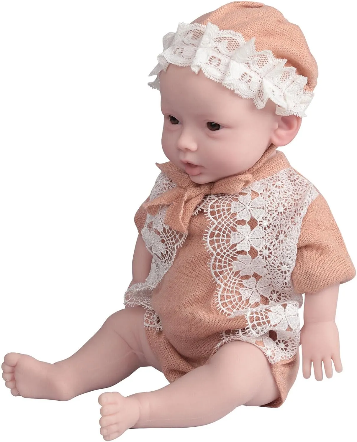 dog straightforward mercantile counterfeit commit across Body Silicone Newborn Baby Real Reborn Baby Doll (Tan, 18.5 Inch Girl) EQAIWUJIE 18.5 Inch Silicone Reborn Doll Full 