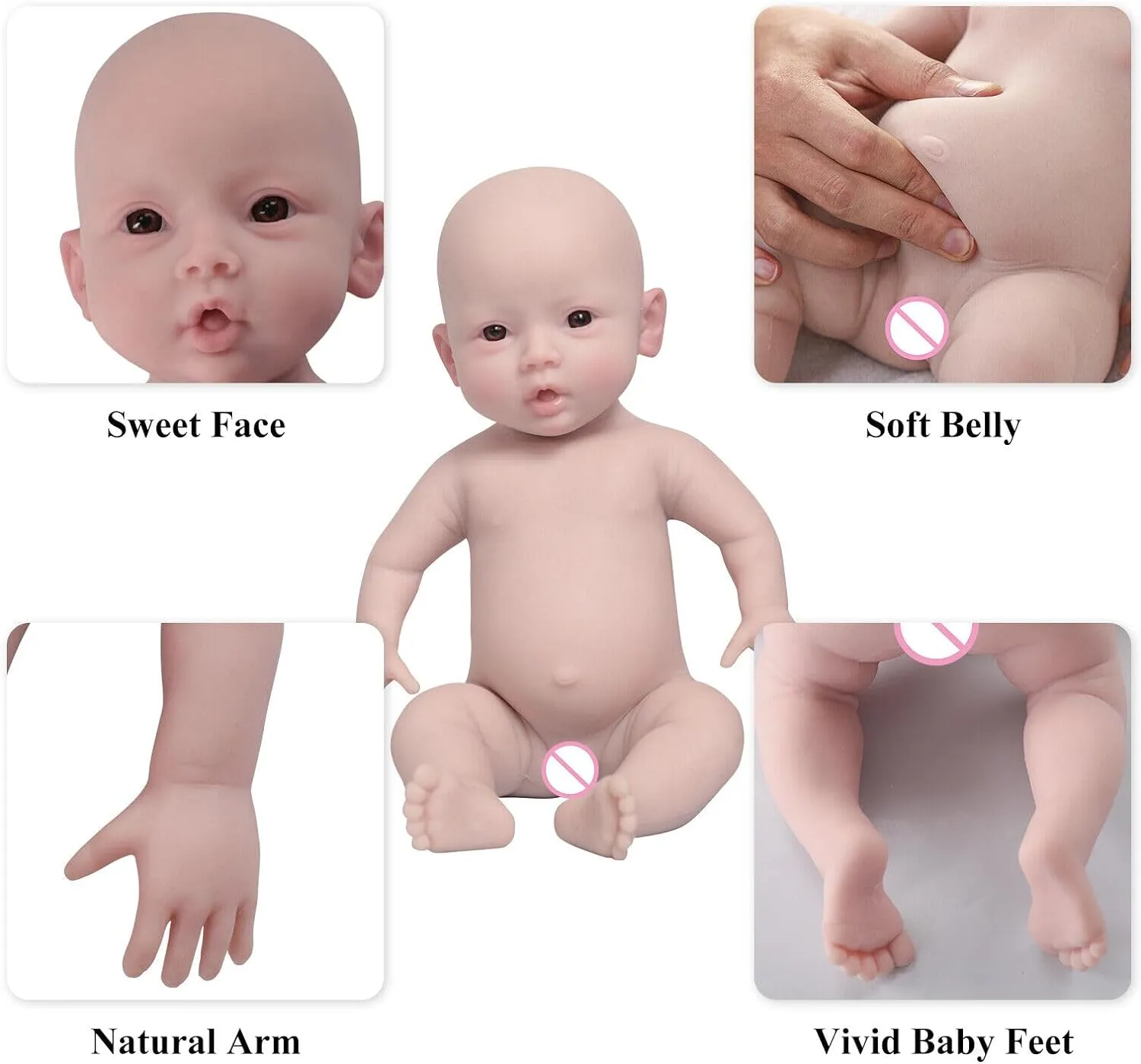 dog straightforward mercantile counterfeit commit across Body Silicone Newborn Baby Real Reborn Baby Doll (Tan, 18.5 Inch Girl) EQAIWUJIE 18.5 Inch Silicone Reborn Doll Full 