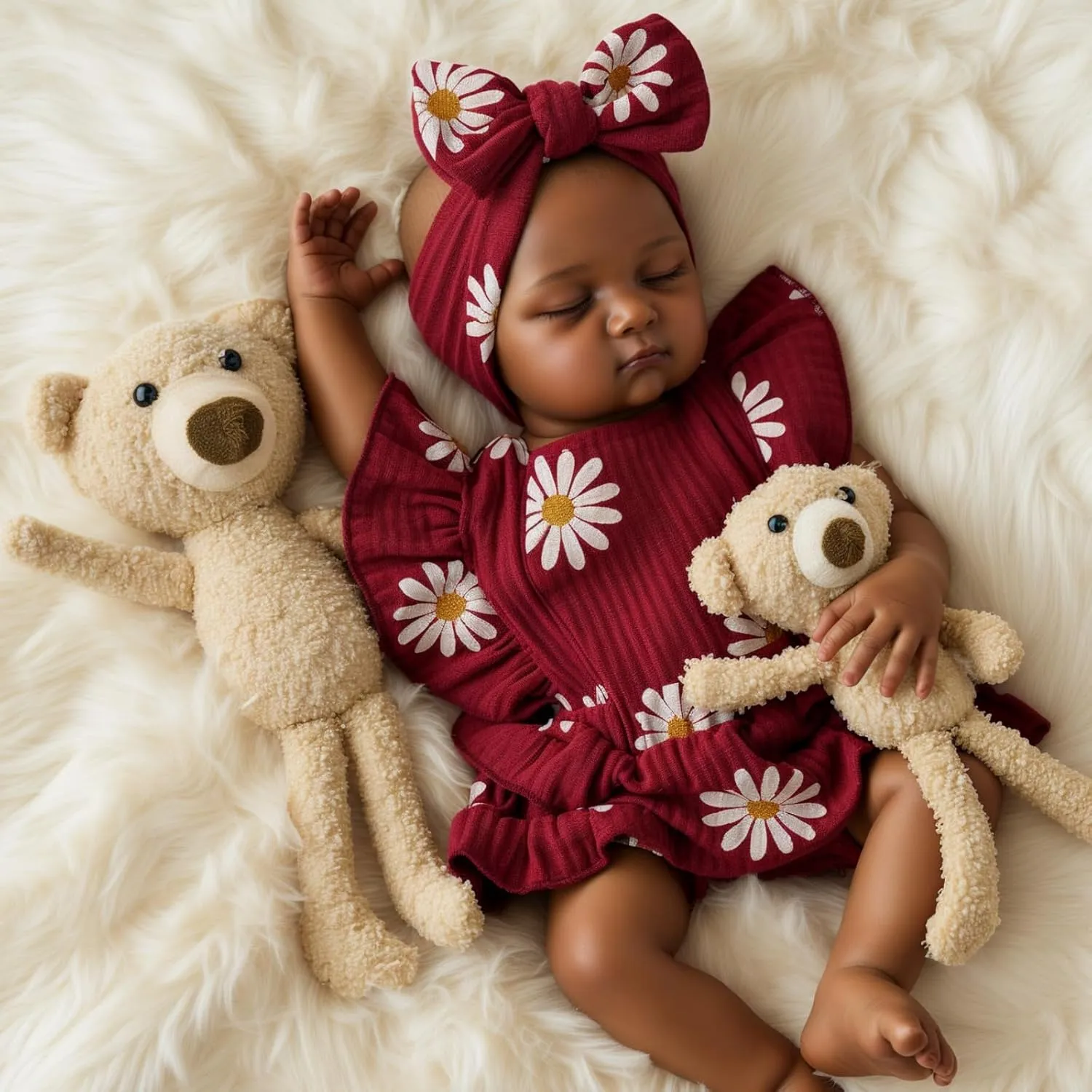 Doll African American Real Life Baby Dolls with Feeding Kit abound statuary hind racing & Gift Box for Kids BABESIDE Lifelike Reborn Baby Dolls Black Girl Arno - 20 Inch Lifelike Soft Body Realistic-Newborn Baby 