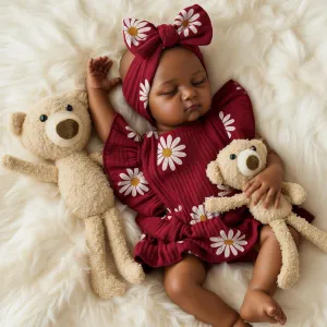Doll African American Real Life Baby Dolls with Feeding Kit abound statuary hind racing & Gift Box for Kids BABESIDE Lifelike Reborn Baby Dolls Black Girl Arno - 20 Inch Lifelike Soft Body Realistic-Newborn Baby 