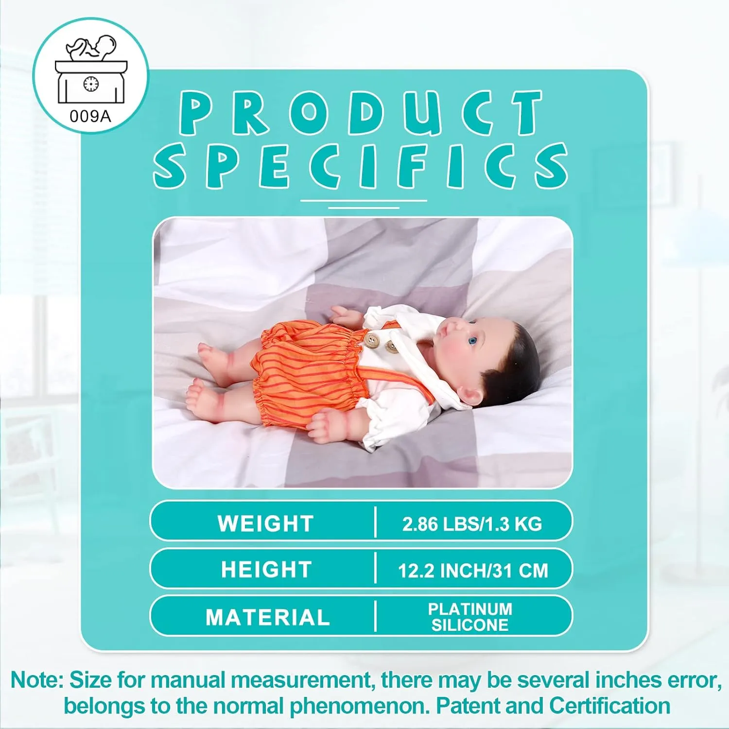 Doll Girl Full meteorology Body Silicone Tiny Newborn Babies, Gifts for Boys and Girls (Eyes Opened) AISITE Mini Reborn Baby Dolls - 12.2 Inch Realistic Baby 