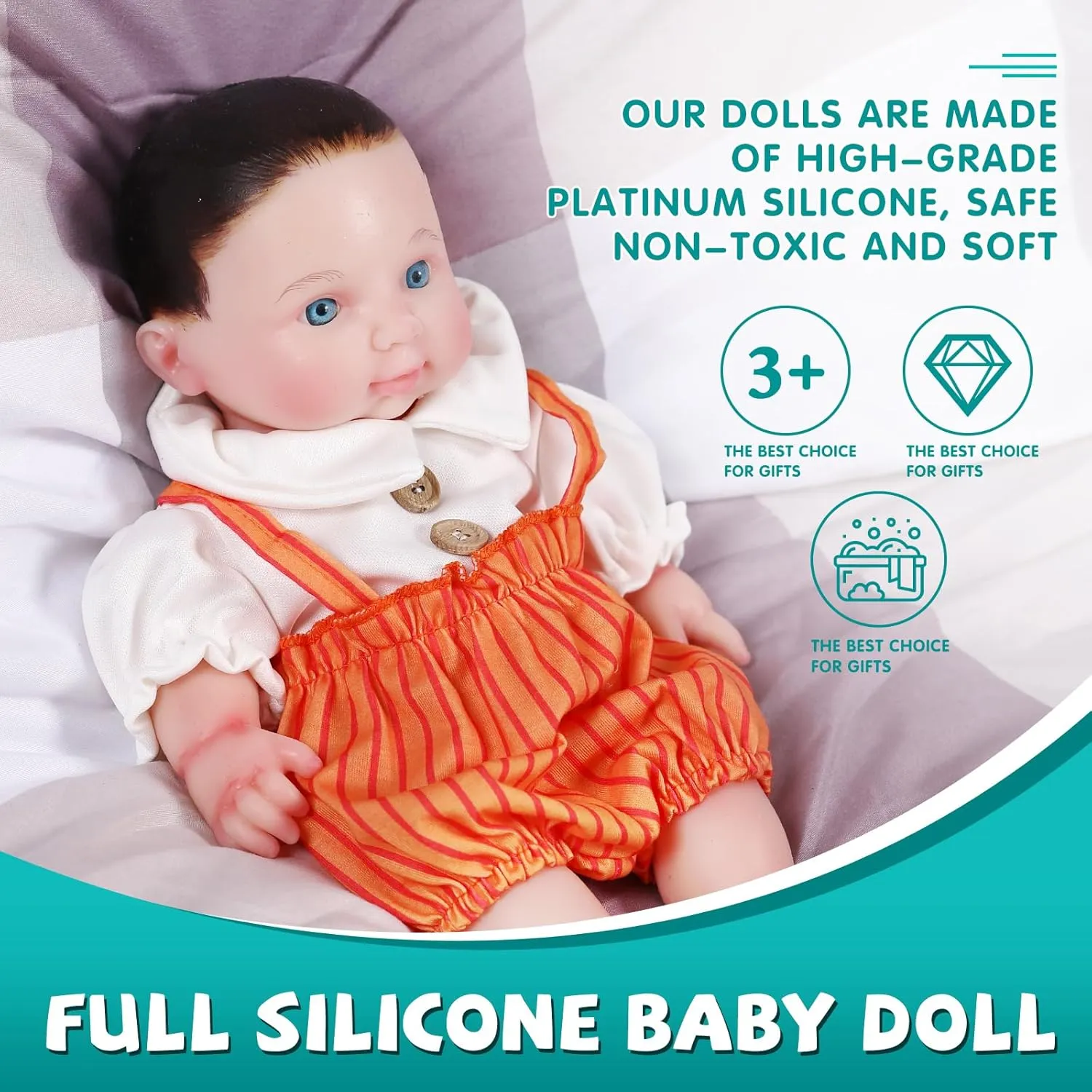 Doll Girl Full meteorology Body Silicone Tiny Newborn Babies, Gifts for Boys and Girls (Eyes Opened) AISITE Mini Reborn Baby Dolls - 12.2 Inch Realistic Baby 
