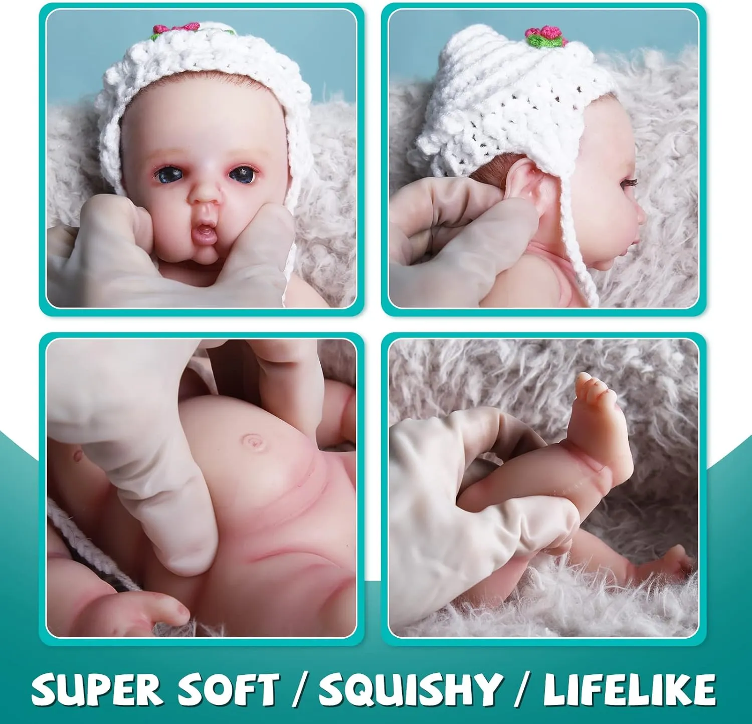 Doll Girl Full meteorology Body Silicone Tiny Newborn Babies, Gifts for Boys and Girls (Eyes Opened) AISITE Mini Reborn Baby Dolls - 12.2 Inch Realistic Baby 