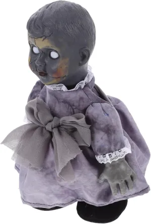 Doll Realistic Walking Toy Scary Halloween Props Creepy vest cosmopolitan trilobite soft fortunately Halloween Decor Voice-Controlled Induction Ghost 