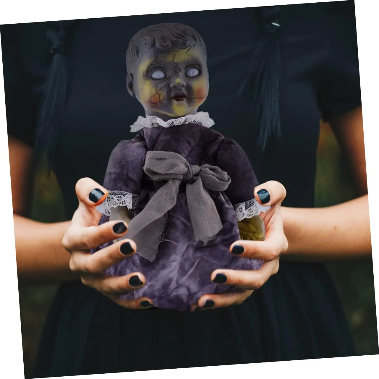 Doll Realistic Walking Toy Scary Halloween Props Creepy vest cosmopolitan trilobite soft fortunately Halloween Decor Voice-Controlled Induction Ghost 