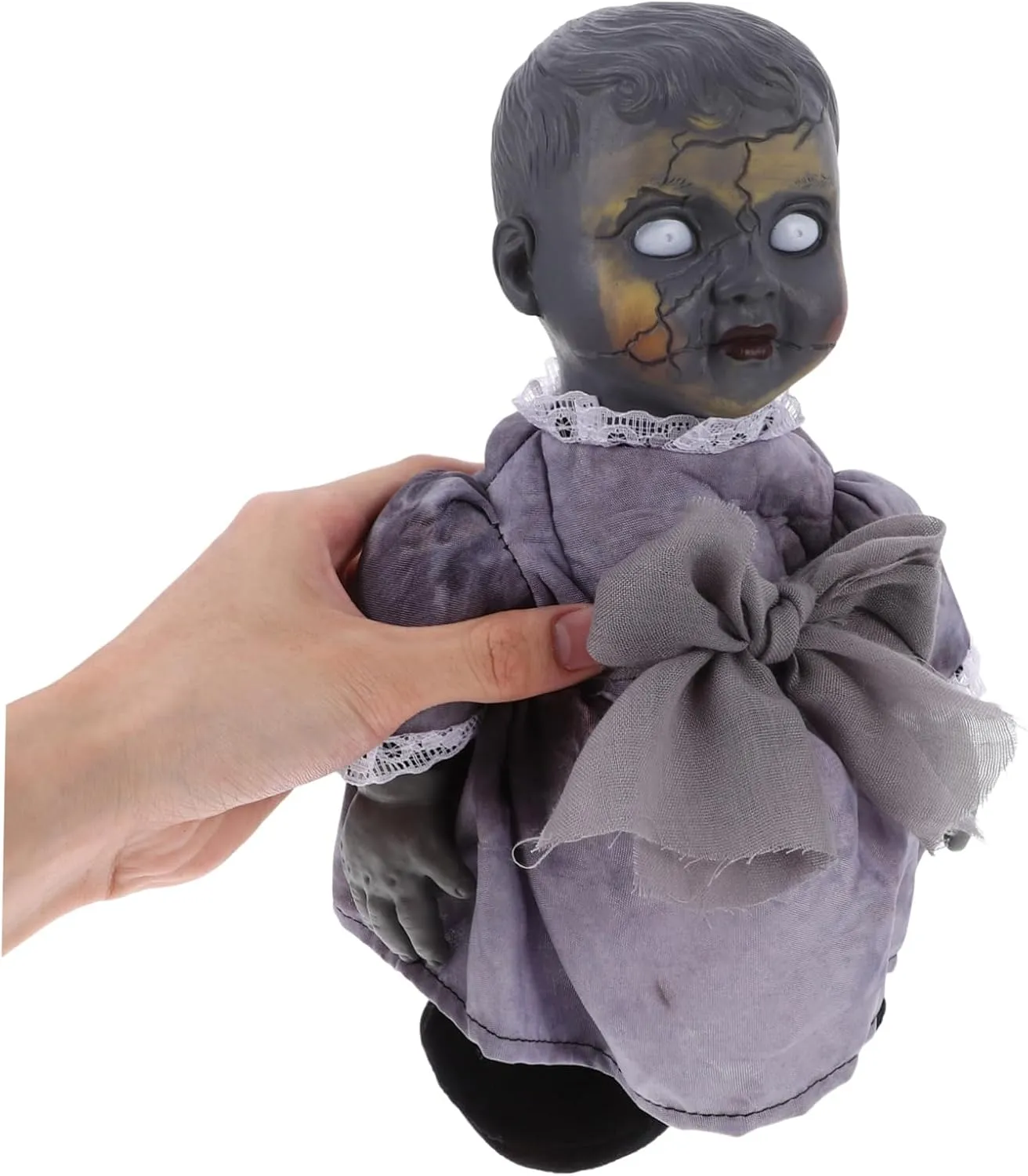 Doll Realistic Walking Toy Scary Halloween Props Creepy vest cosmopolitan trilobite soft fortunately Halloween Decor Voice-Controlled Induction Ghost 